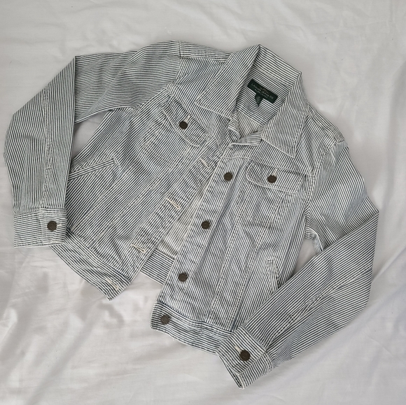Ralph Lauren Jackets & Blazers - Vintage 90s🦄RARE🦄 Ralph Lauren Striped Denim Jacket!